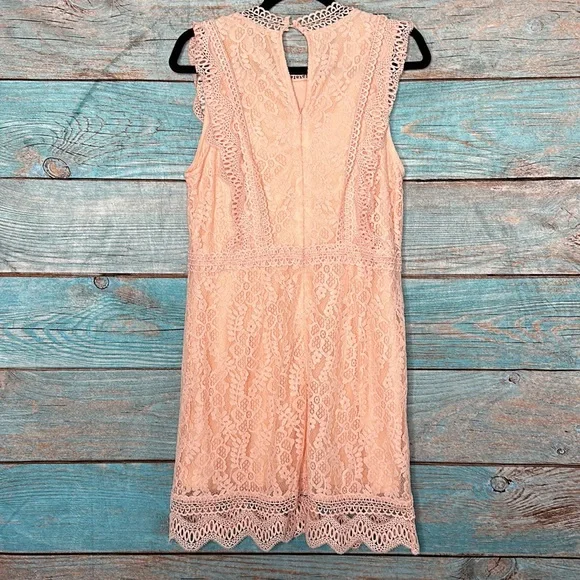 Lulus Sweetheart Blush Pink Lace Dress XL NWT - Picture 7 of 8